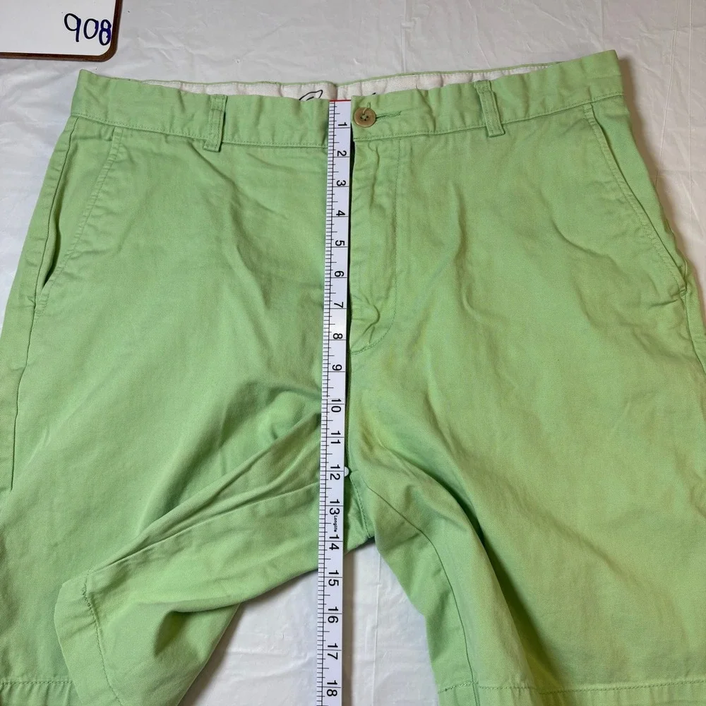 Roundtree & Yorke Mens Relaxed Fit Chino Shorts Light Green 100% Cotton Size 36w